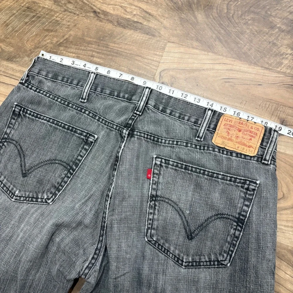 Vintage Y2K Levi's 559 Relaxed Straight Jeans 2000s Mens 38x32 Faded Black Denim